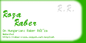 roza raber business card